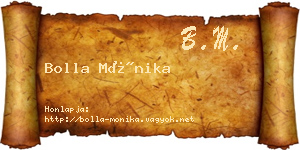 Bolla Mónika névjegykártya
